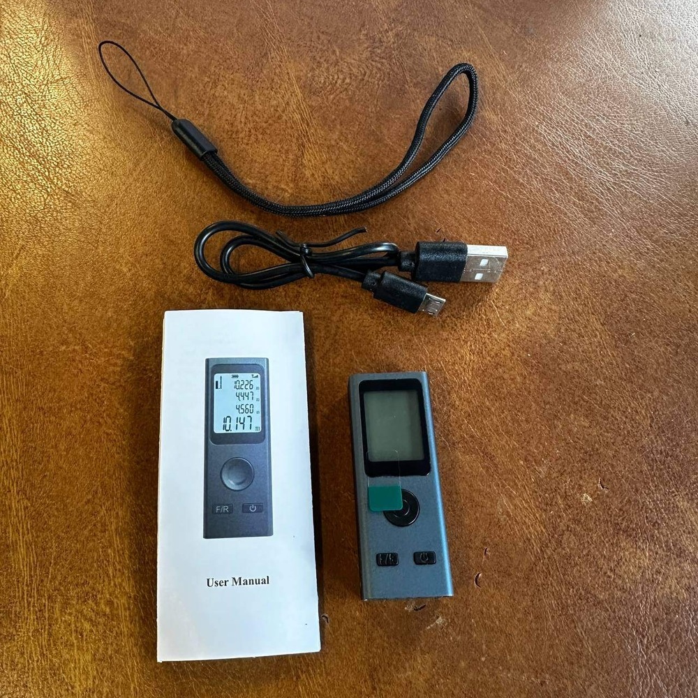 Laser Distance Meter 196Ft/60M Laser Measurement Tool USB Charge LCD Back Light